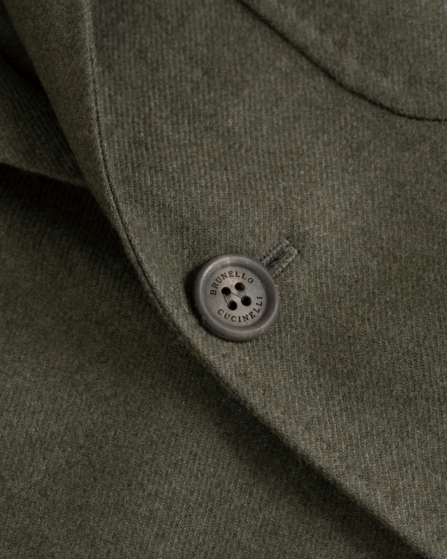 Mies | Pikkutakit | Brunello Cucinelli | Cashmere Blend Patch Pocket Blazer Green