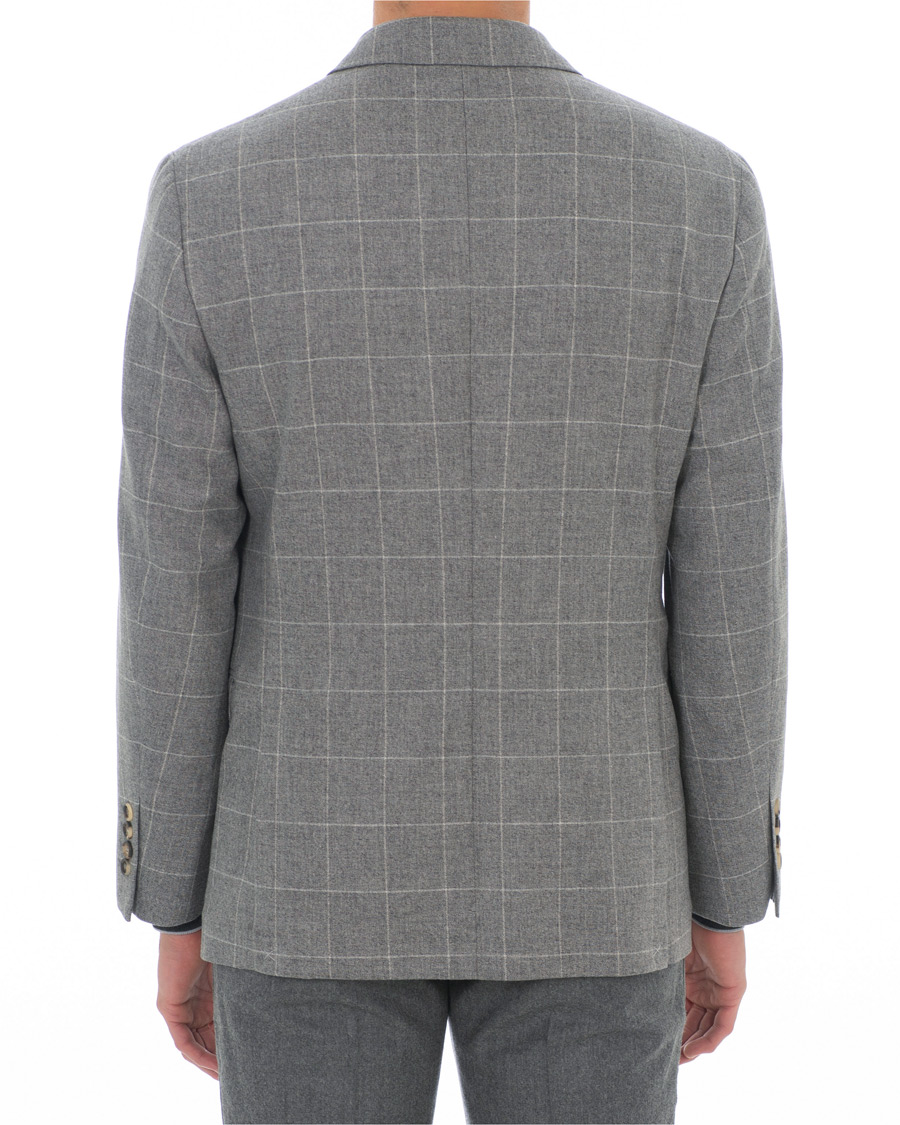 Mies | Pikkutakit | Brunello Cucinelli | Windowpane Check Blazer Light Grey