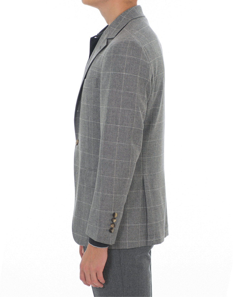 Mies | Pikkutakit | Brunello Cucinelli | Windowpane Check Blazer Light Grey