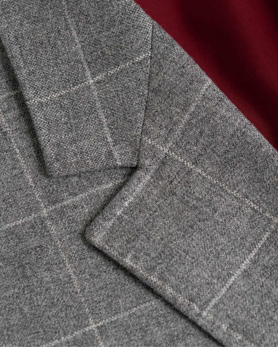 Mies | Pikkutakit | Brunello Cucinelli | Windowpane Check Blazer Light Grey