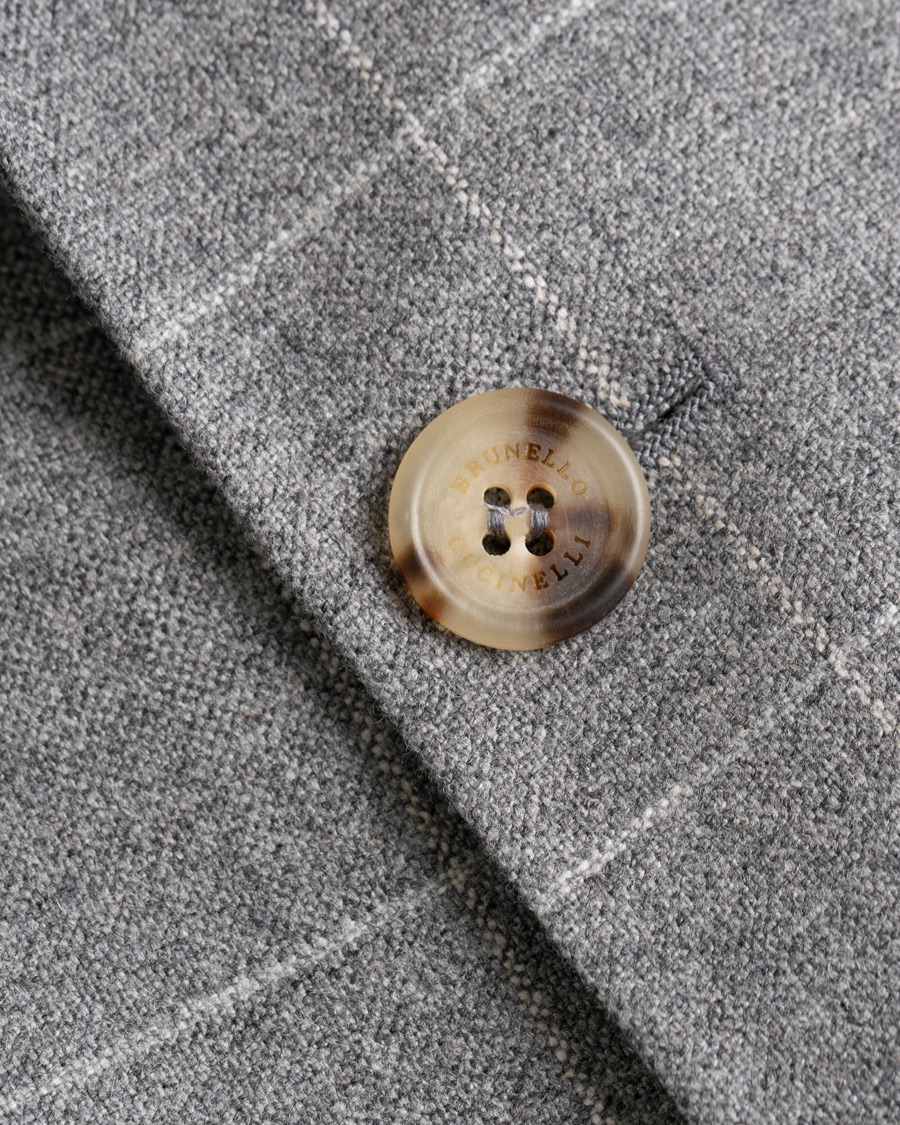 Mies | Pikkutakit | Brunello Cucinelli | Windowpane Check Blazer Light Grey