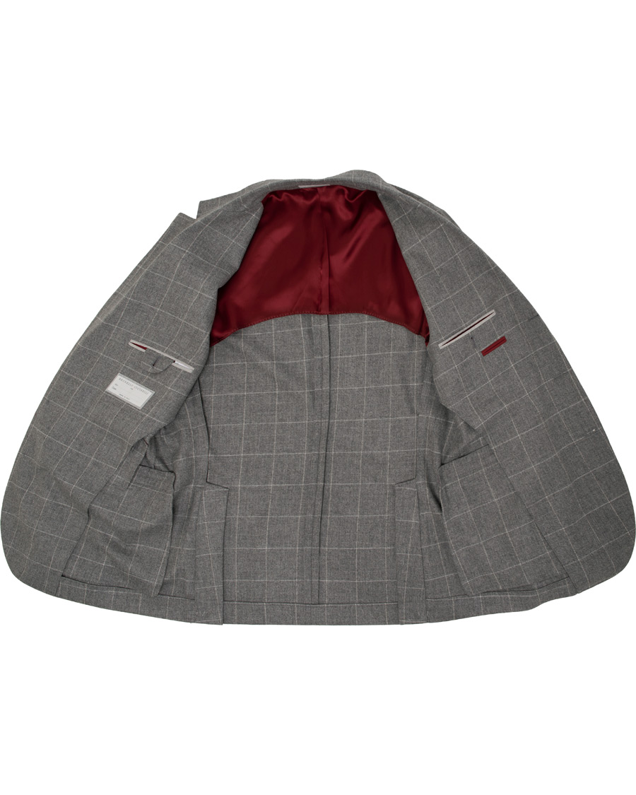 Mies | Pikkutakit | Brunello Cucinelli | Windowpane Check Blazer Light Grey
