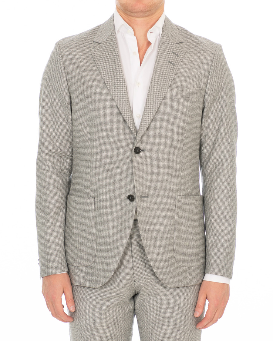 Mies | Pikkutakit | Tiger of Sweden | Jamot Houndstooth Brushed Wool Suit Blazer Grey
