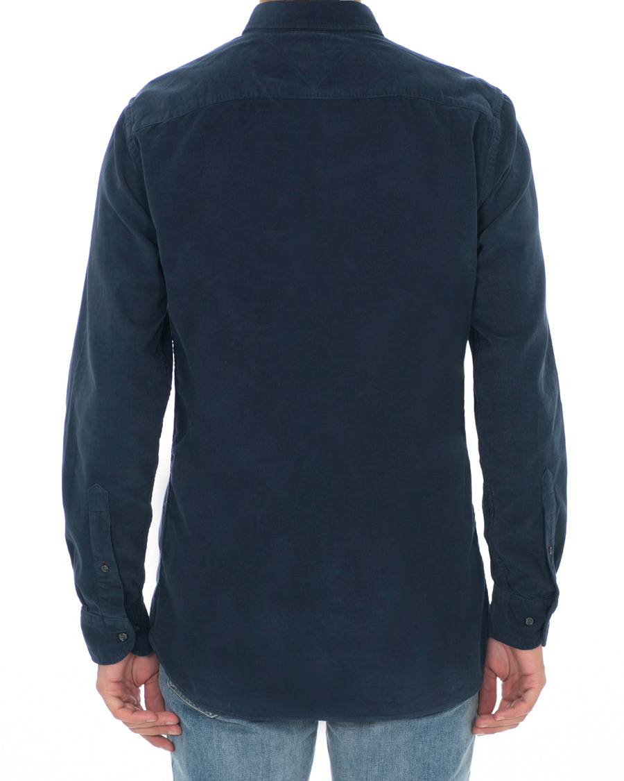 Mies | Kauluspaidat | Tommy Hilfiger | Garment Dyed Corduroy Shirt Navy