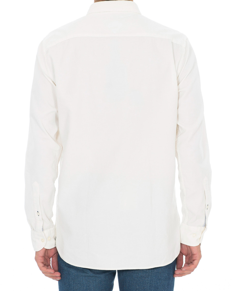 Mies | Kauluspaidat | Tommy Hilfiger | Garment Dyed Corduroy Shirt Whisper White