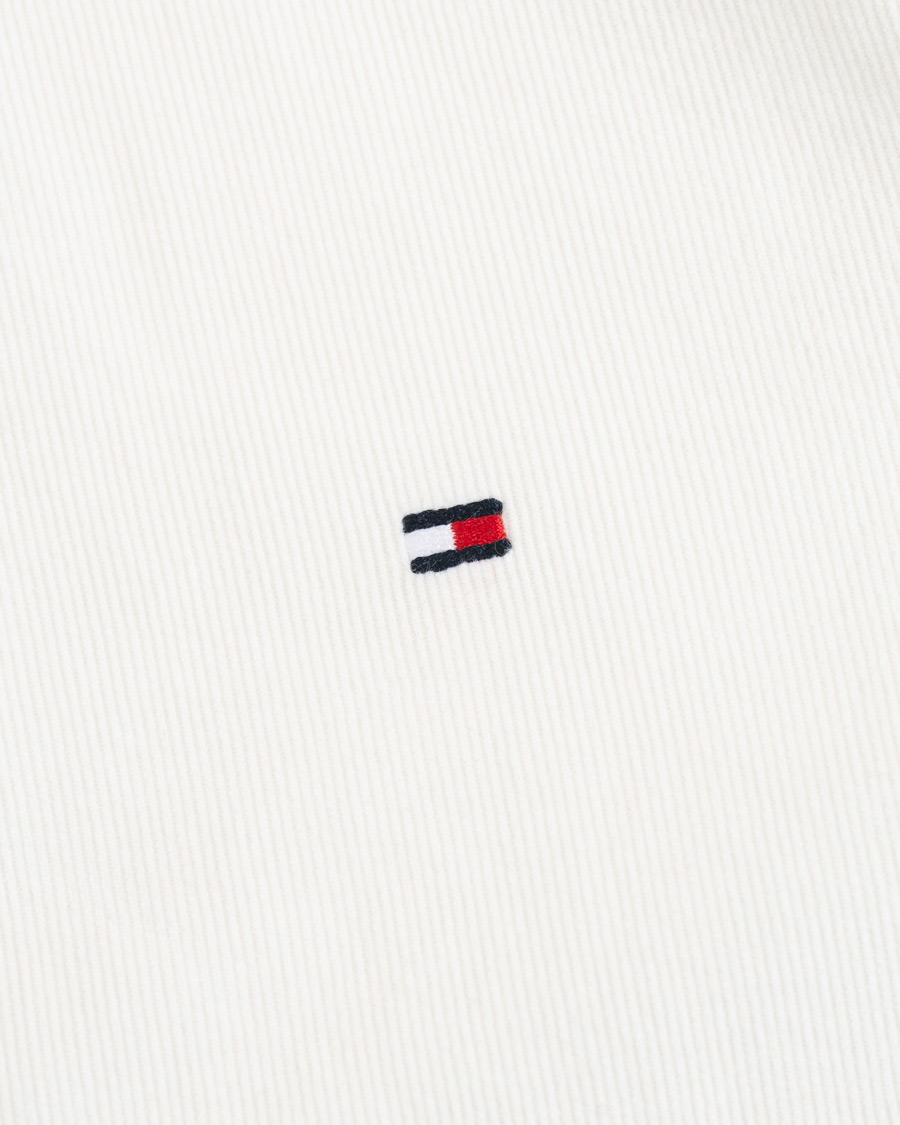 Mies | Kauluspaidat | Tommy Hilfiger | Garment Dyed Corduroy Shirt Whisper White