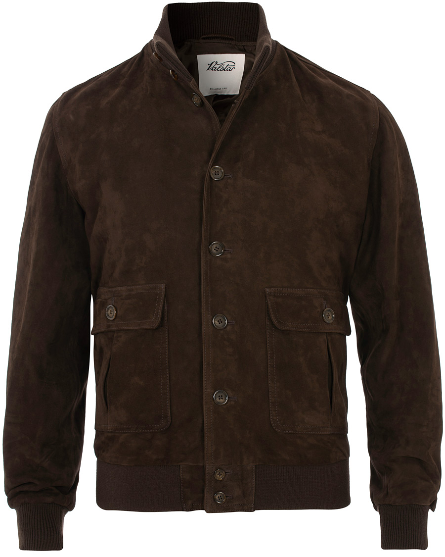 Mies | Takit | Valstar | Valstarino Suede Jacket Dark Brown