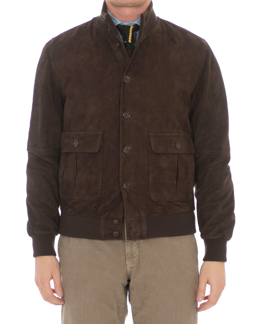 Mies | Takit | Valstar | Valstarino Suede Jacket Dark Brown