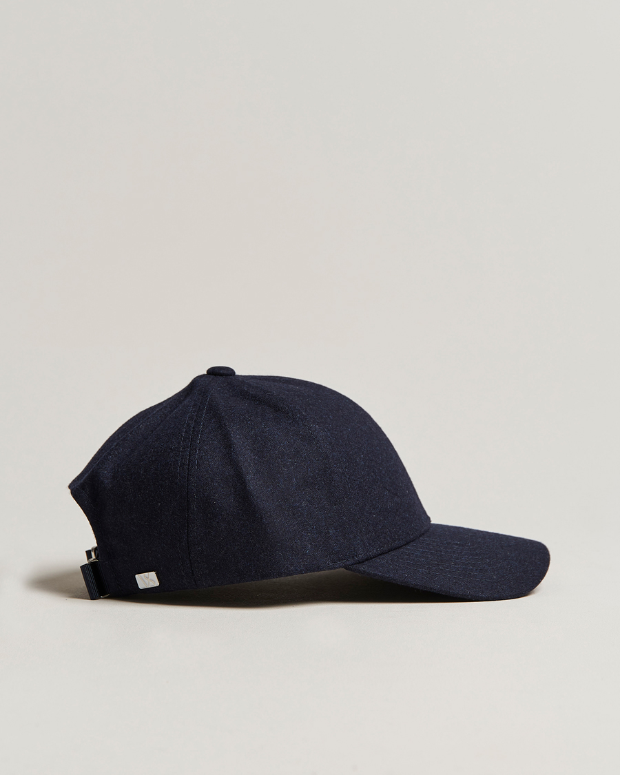 Miehet | Lippalakki | Varsity Headwear | Flannel Baseball Cap Dark Navy