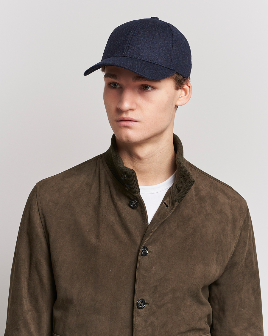 Mies |  | Varsity Headwear | Flannel Baseball Cap Dark Navy