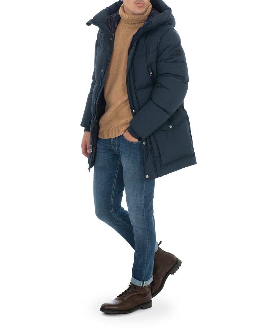 Mies | Takit | Woolrich | Sierra Supreme Down Long Jacket Melton Blue