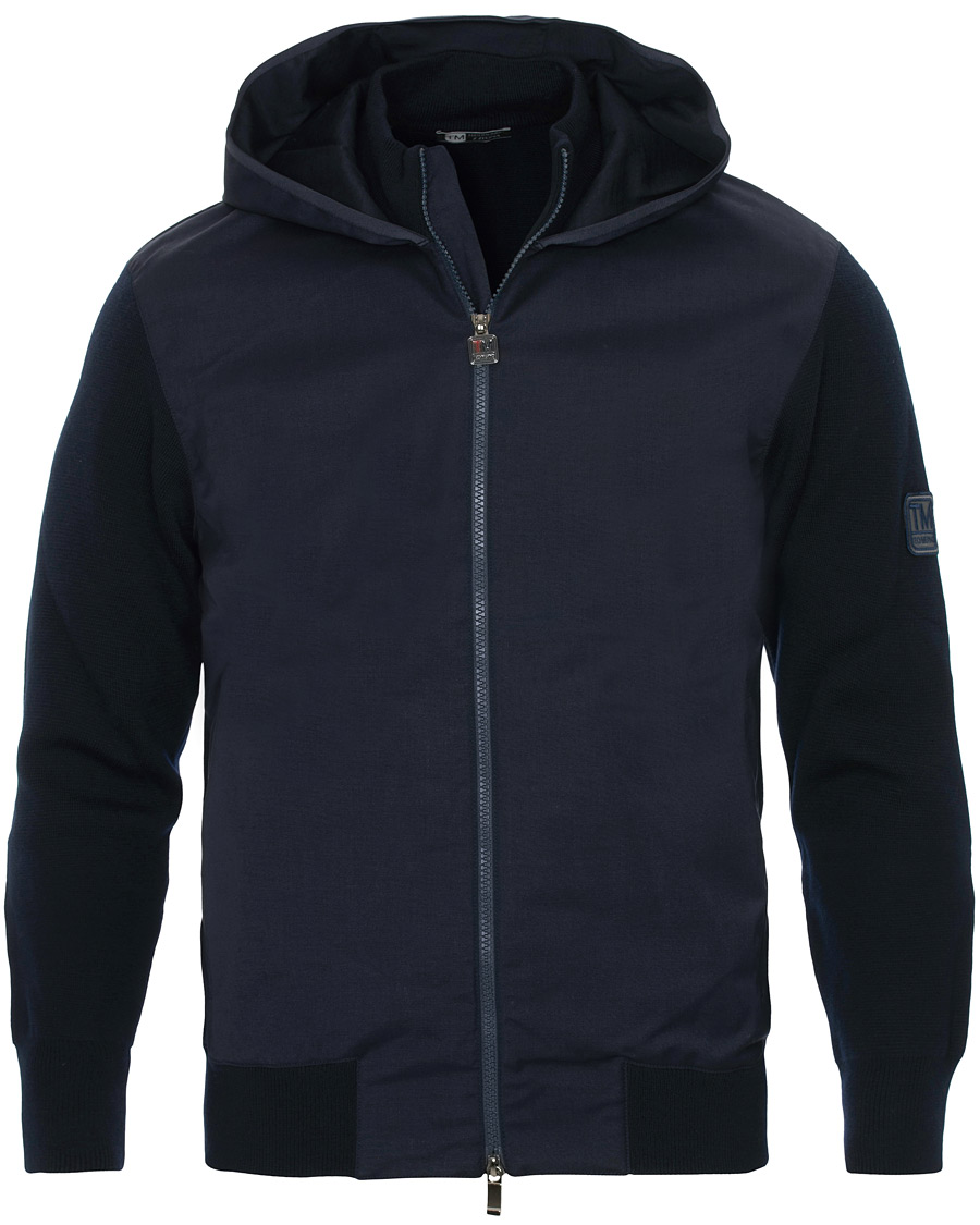 Mies | Takit | Z Zegna | Techmerino Hybrid Hooded Jacket Navy
