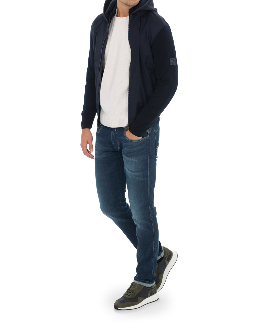 Mies | Takit | Z Zegna | Techmerino Hybrid Hooded Jacket Navy