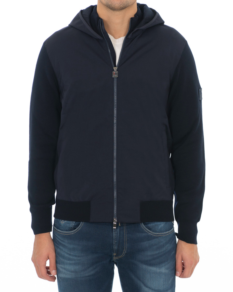 Mies | Takit | Z Zegna | Techmerino Hybrid Hooded Jacket Navy