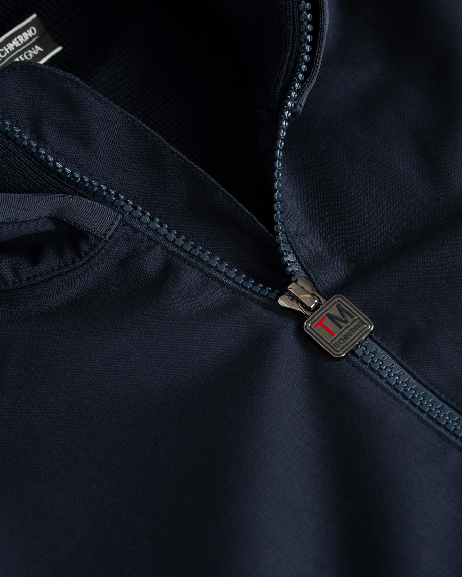 Mies | Takit | Z Zegna | Techmerino Hybrid Hooded Jacket Navy