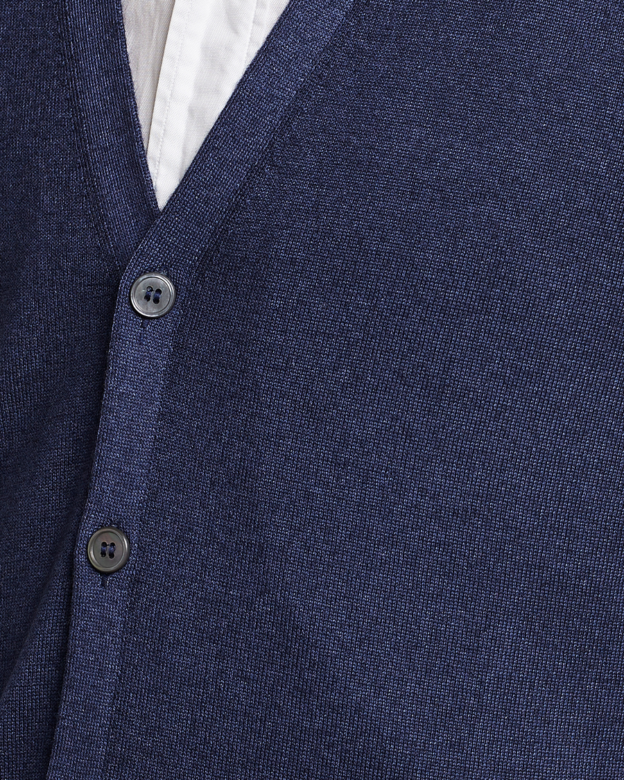 Mies | Puserot | Gran Sasso | Vintage Merino Fashion Fit Slipover Navy