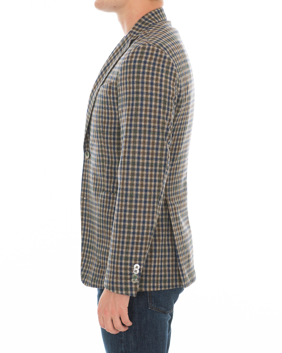 Mies | Pikkutakit | Oscar Jacobson | Einar Checked Patch Pocket Blazer Beige