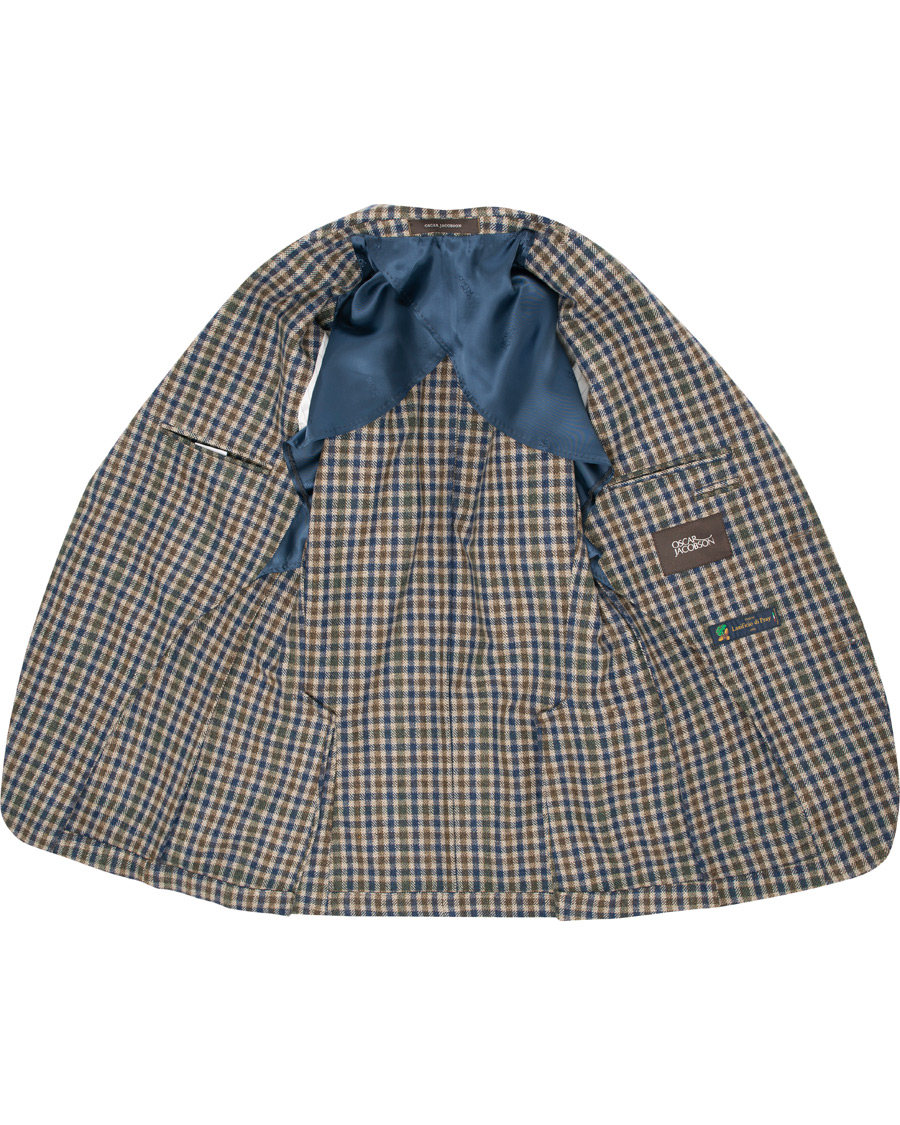 Mies | Pikkutakit | Oscar Jacobson | Einar Checked Patch Pocket Blazer Beige