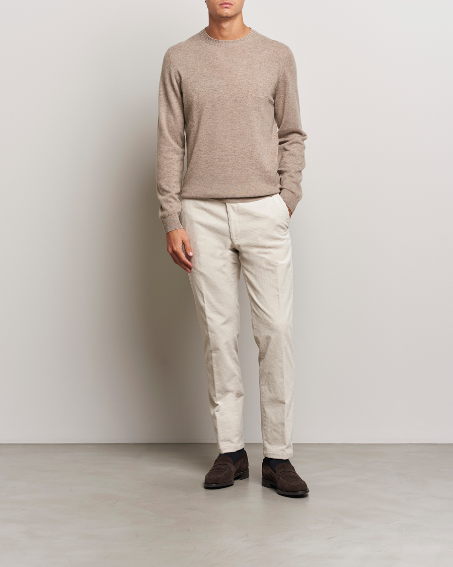 Mies | Housut | Oscar Jacobson | Denz Corduroy Trousers White