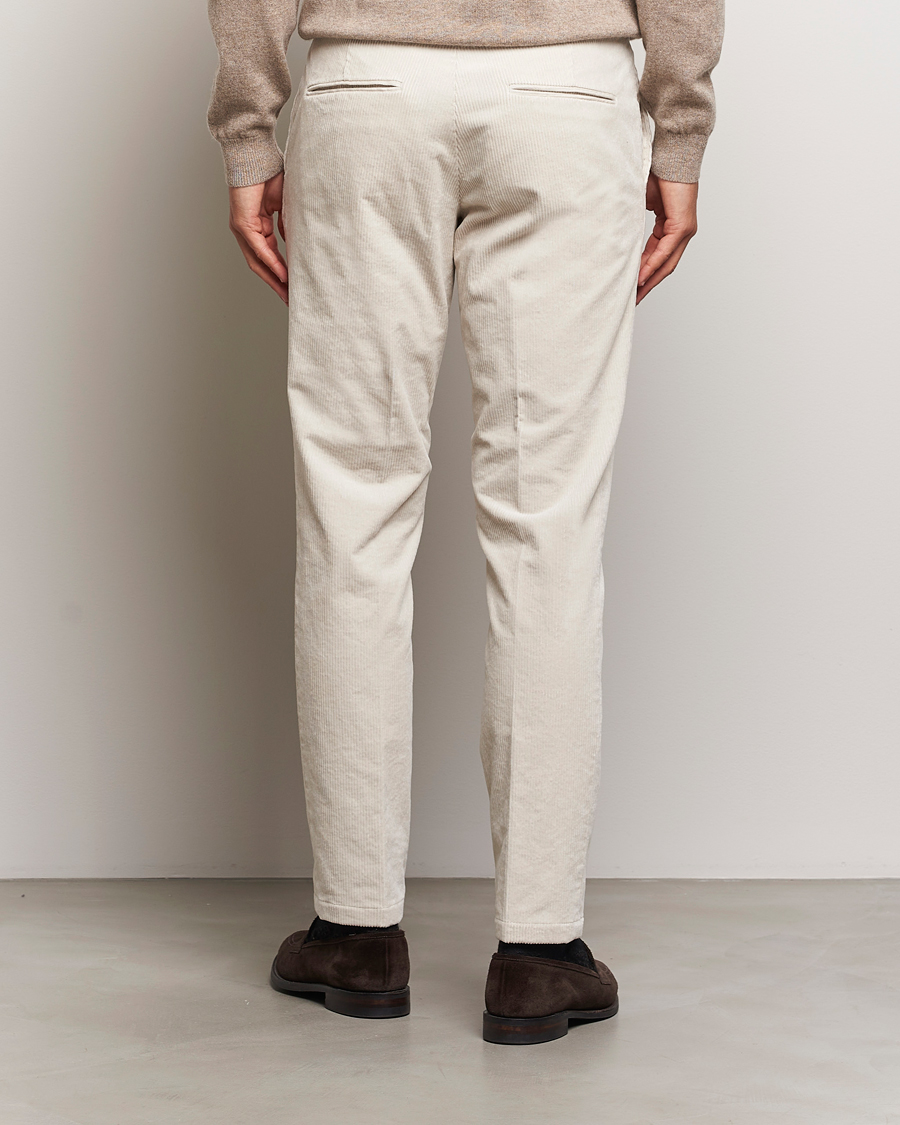 Mies | Housut | Oscar Jacobson | Denz Corduroy Trousers White