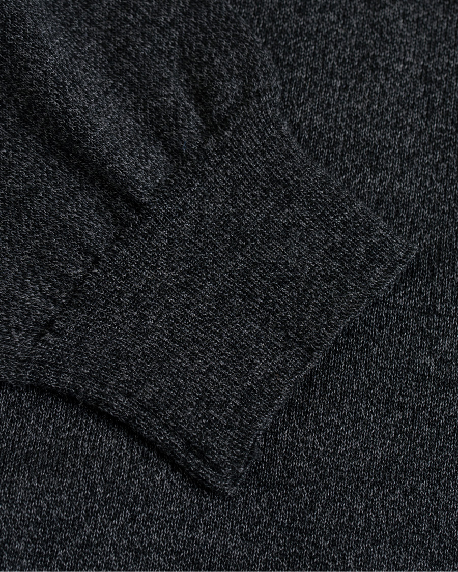 Mies | Puserot | Oscar Jacobson | Cole Extra Fine Merino Rollneck Dark Grey