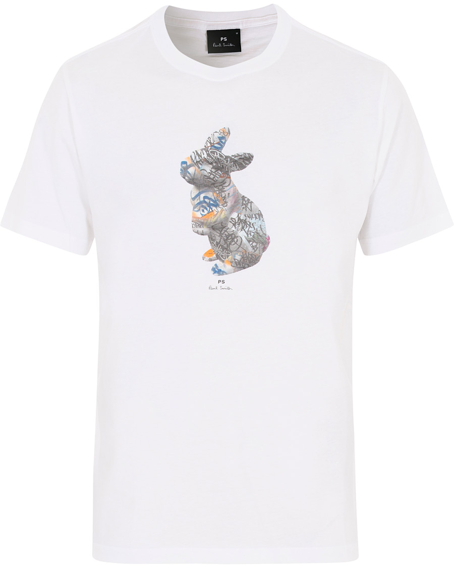 Mies | T-paidat | PS Paul Smith | Regular Fit Printed Rabbit Tee White