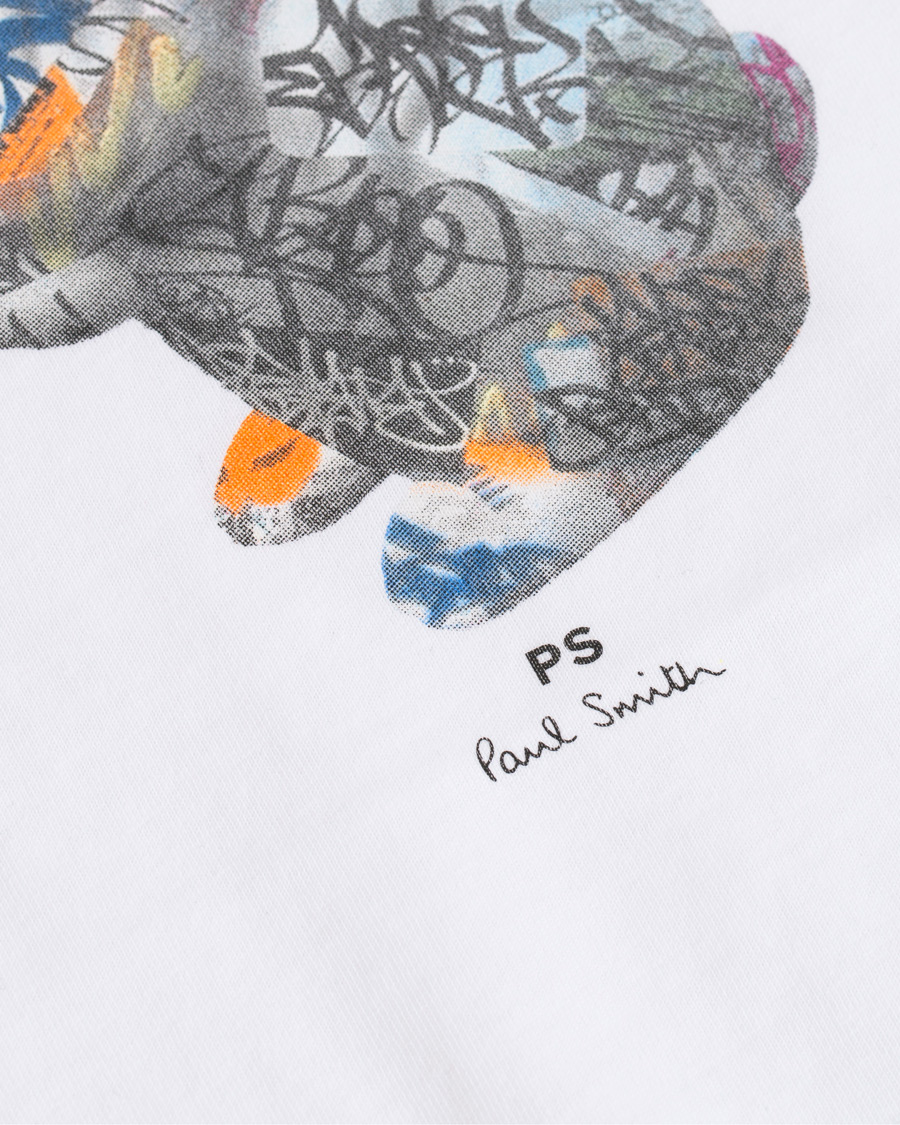 Mies | T-paidat | PS Paul Smith | Regular Fit Printed Rabbit Tee White