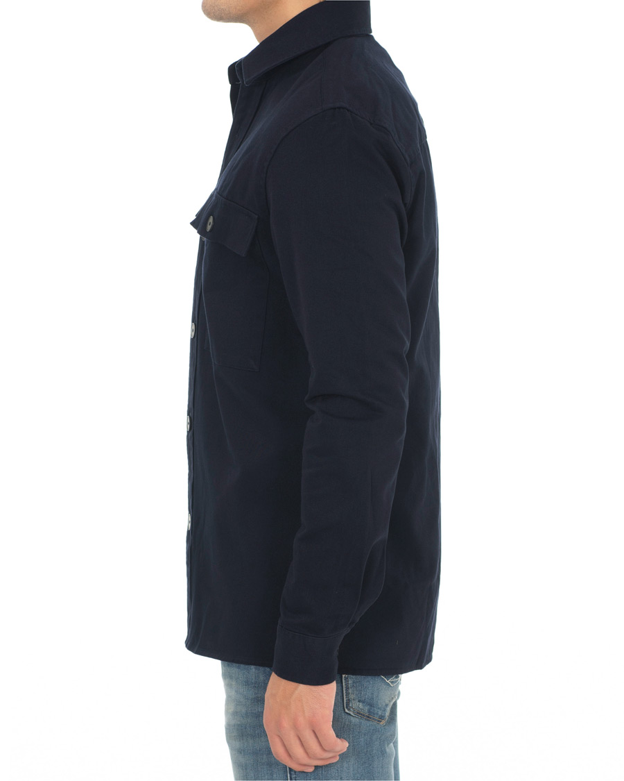 Mies | Kauluspaidat | Samsøe Samsøe | Samsøe & Samsøe Waltones Cotton Overshirt Night Sky