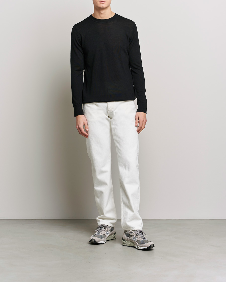 Mies | Puserot | Samsøe Samsøe | Flemming Superfine Merino Wool Crew Neck Black