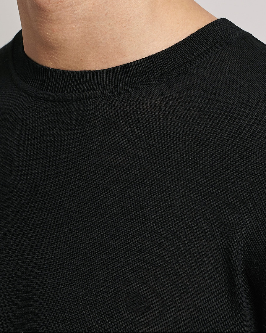 Mies | Puserot | Samsøe Samsøe | Flemming Superfine Merino Wool Crew Neck Black