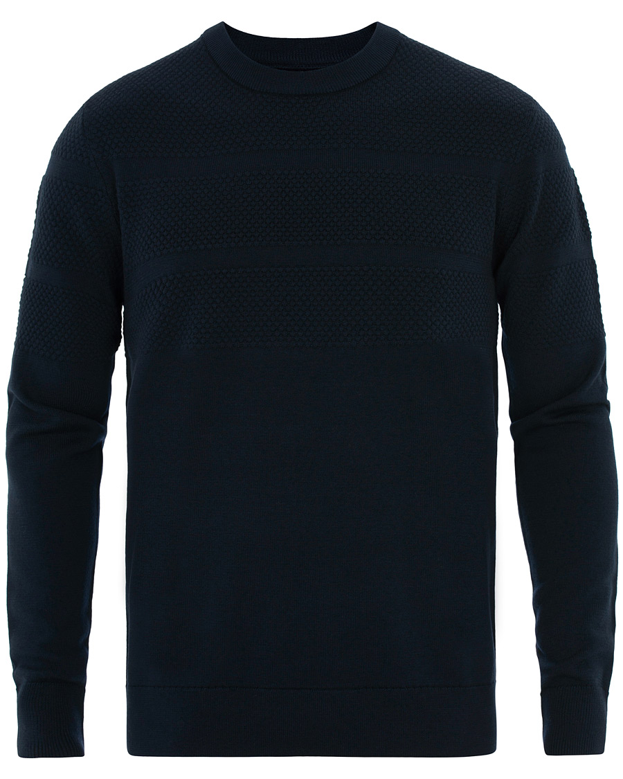 Mies | Puserot | Samsøe Samsøe | Samsøe & Samsøe Sei Structured Wool Crew Neck Night Sky