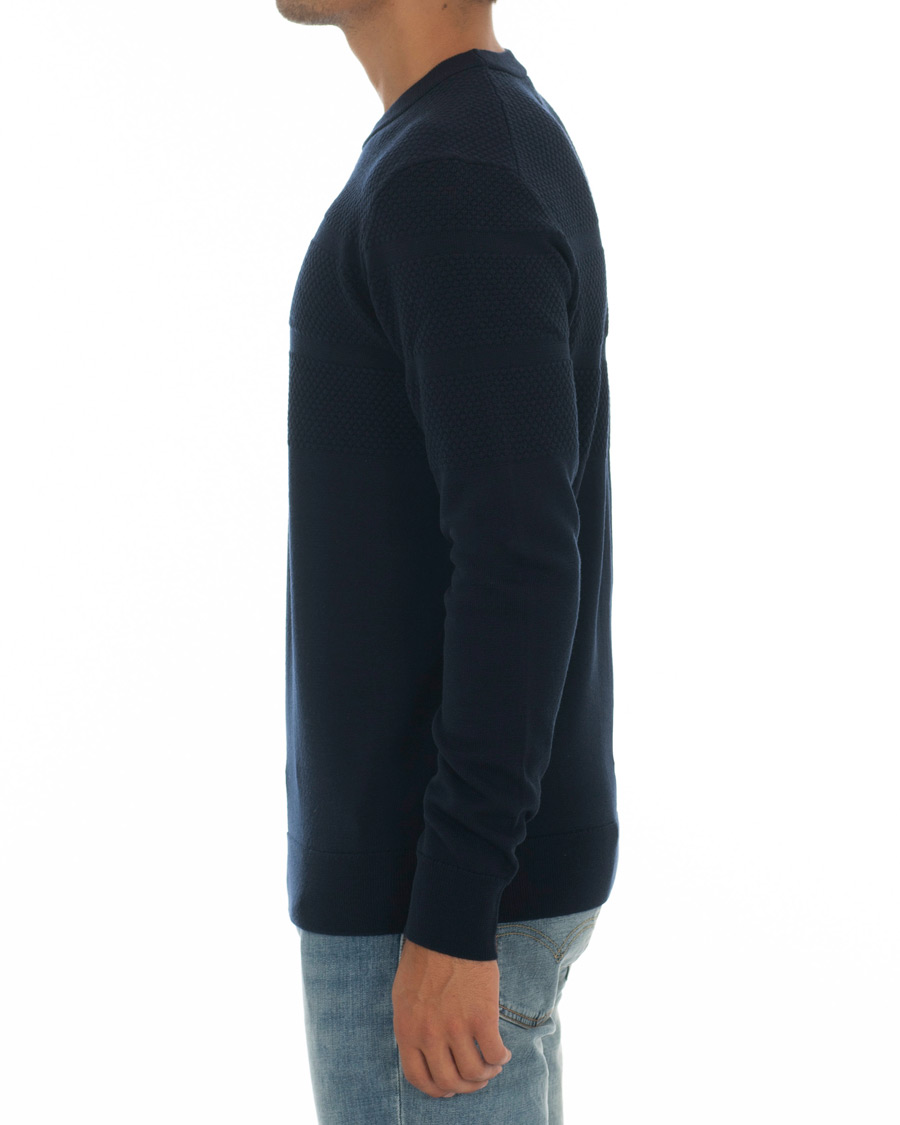 Mies | Puserot | Samsøe Samsøe | Samsøe & Samsøe Sei Structured Wool Crew Neck Night Sky