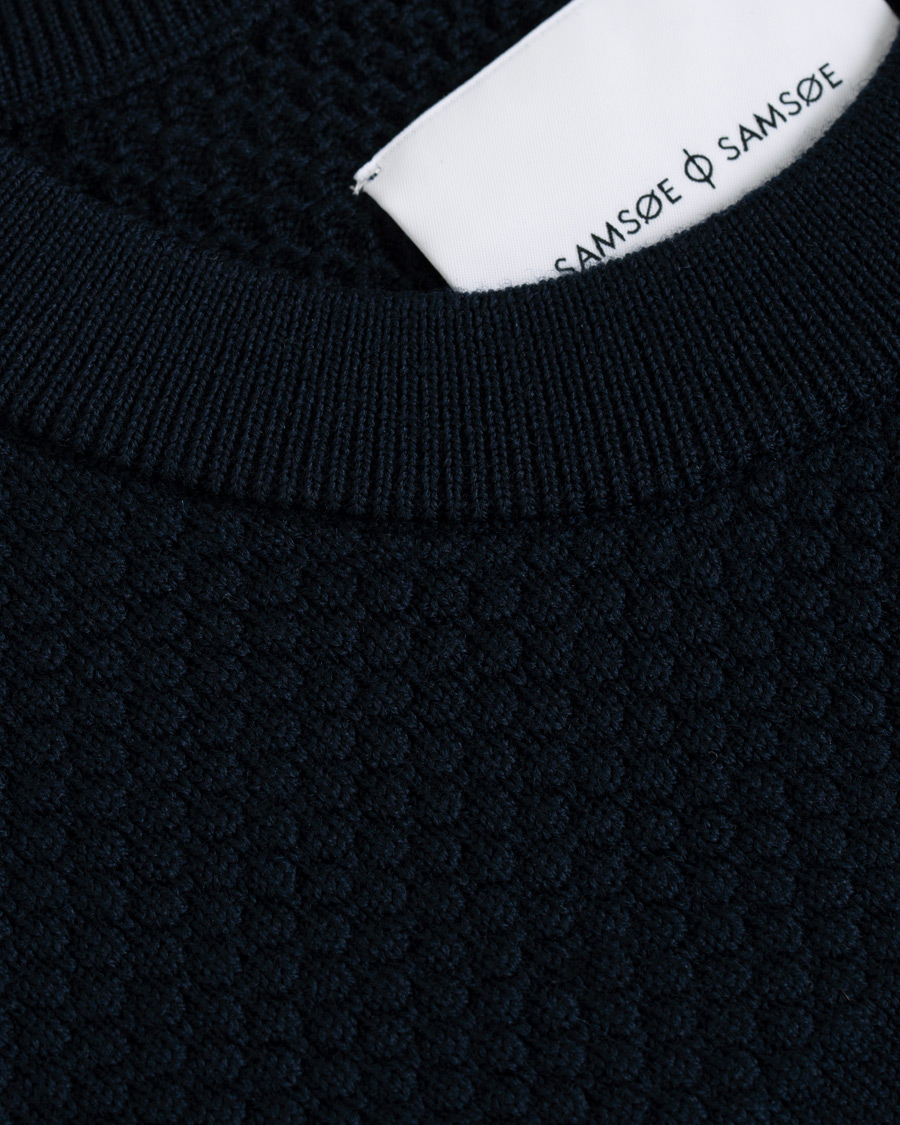 Mies | Puserot | Samsøe Samsøe | Samsøe & Samsøe Sei Structured Wool Crew Neck Night Sky