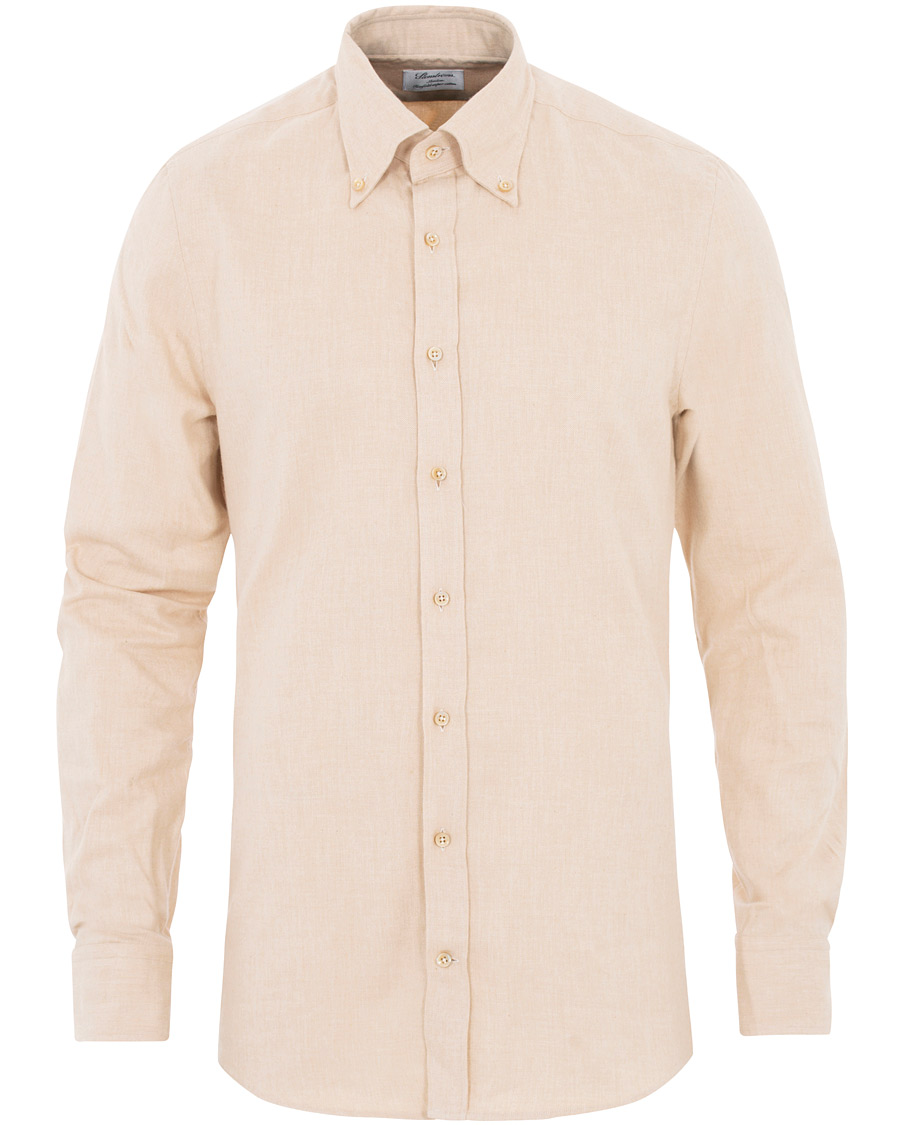 Mies | Kauluspaidat | Stenströms | Slimline Flannel Shirt Beige