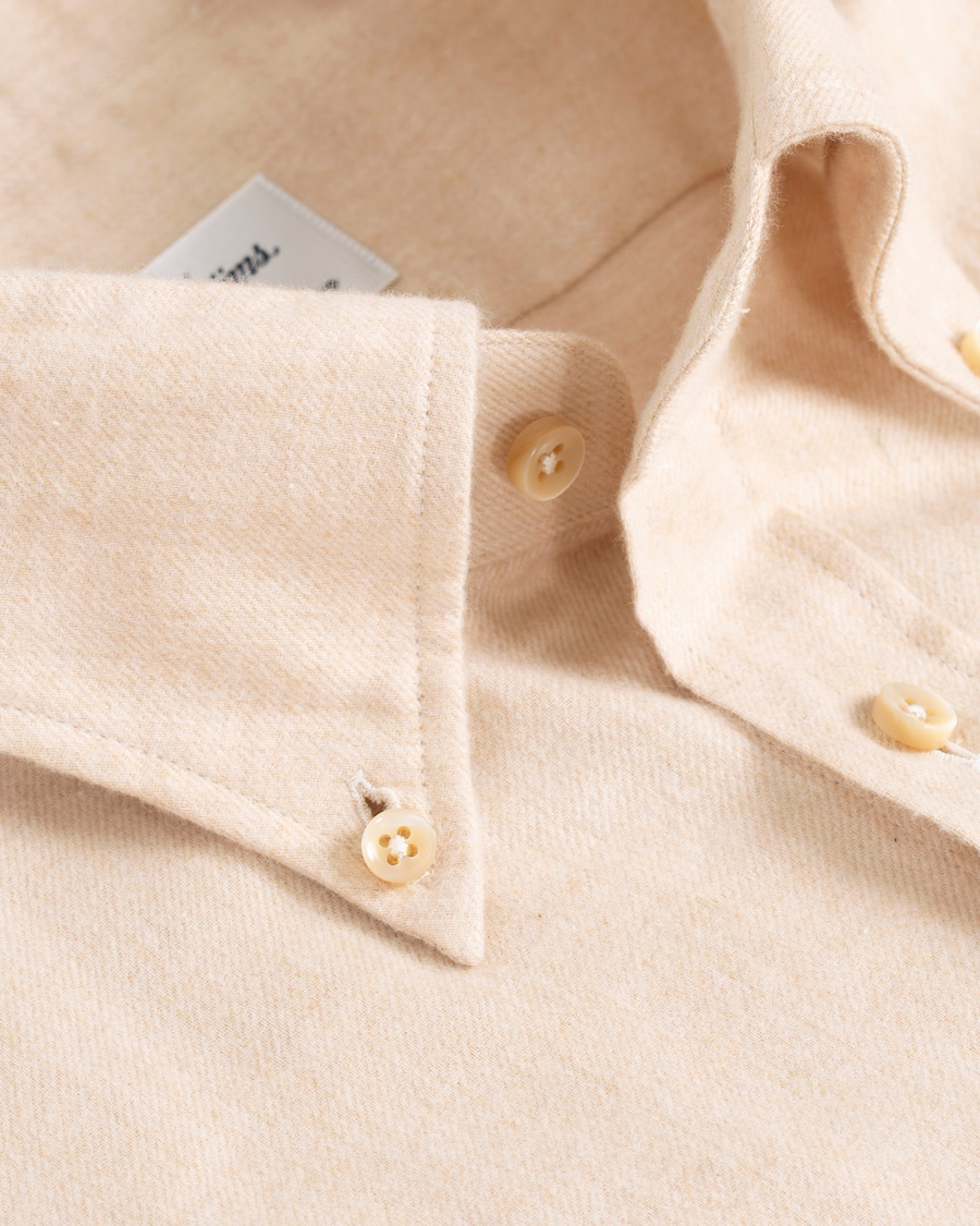 Mies | Kauluspaidat | Stenströms | Slimline Flannel Shirt Beige