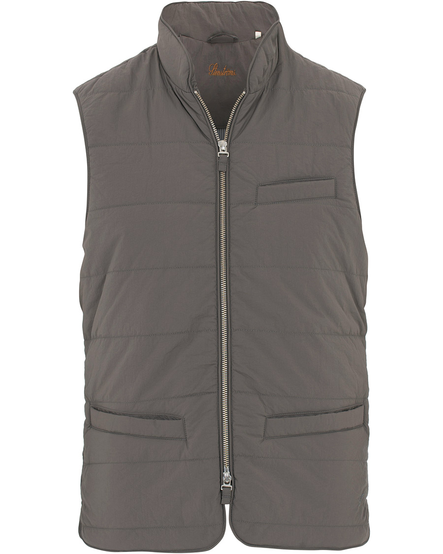 Mies | Takit | Stenströms | Soft Quilted Nylon Vest Grey