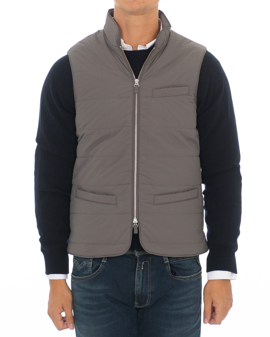 Mies | Takit | Stenströms | Soft Quilted Nylon Vest Grey