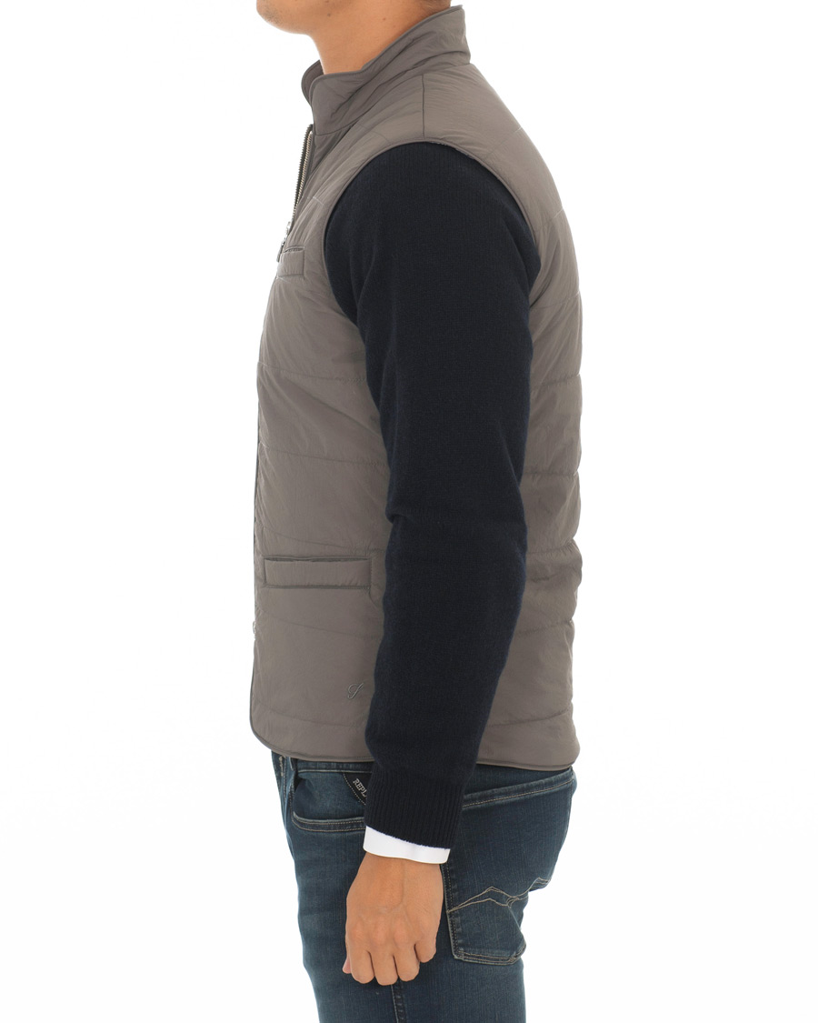 Mies | Takit | Stenströms | Soft Quilted Nylon Vest Grey