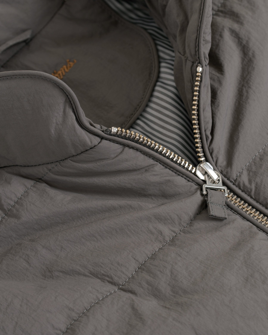 Mies | Takit | Stenströms | Soft Quilted Nylon Vest Grey