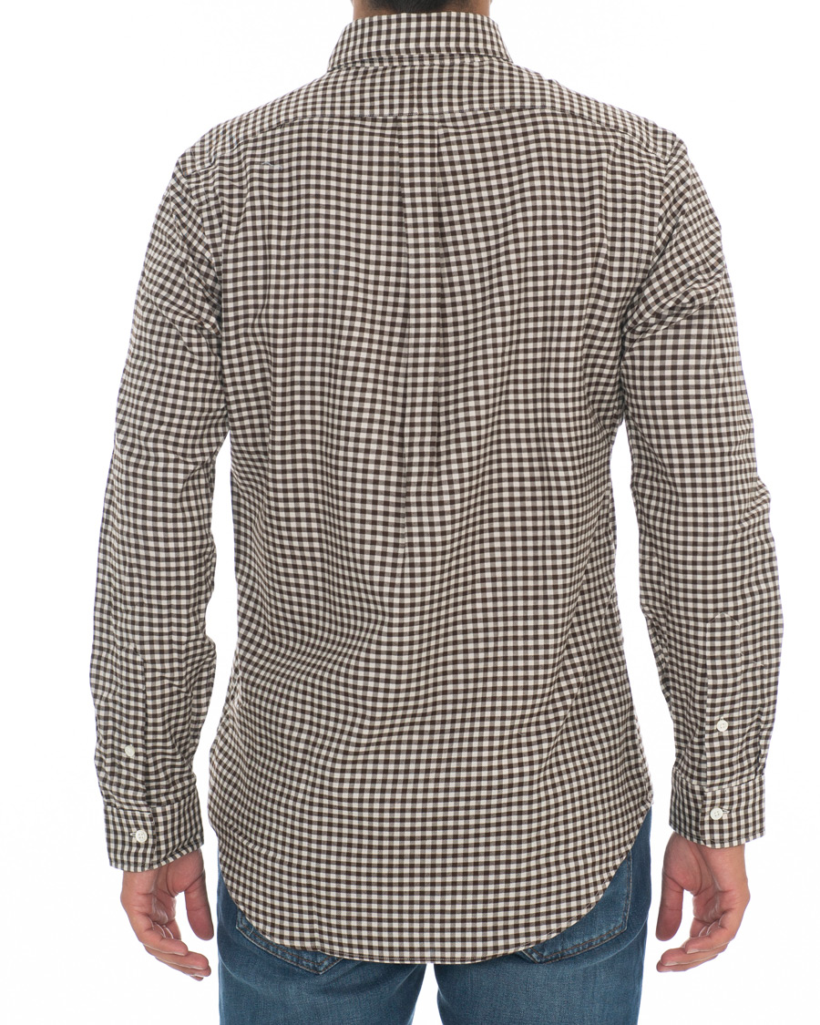 Mies | Kauluspaidat | Polo Ralph Lauren | Custom Fit Twill Check Shirt Brown/White