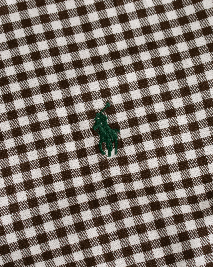 Mies | Kauluspaidat | Polo Ralph Lauren | Custom Fit Twill Check Shirt Brown/White