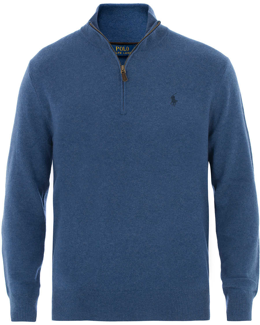 Mies | Puserot | Polo Ralph Lauren | Merino Half Zip Shale Blue