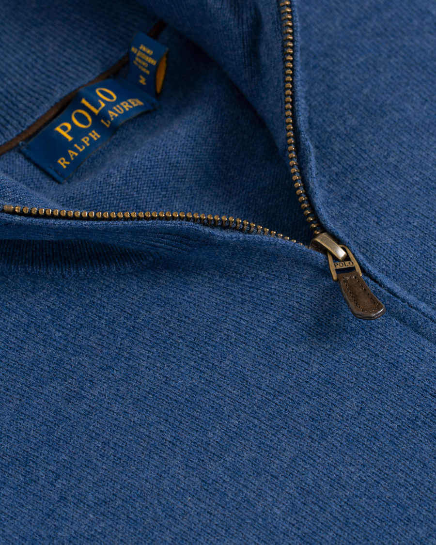 Mies | Puserot | Polo Ralph Lauren | Merino Half Zip Shale Blue