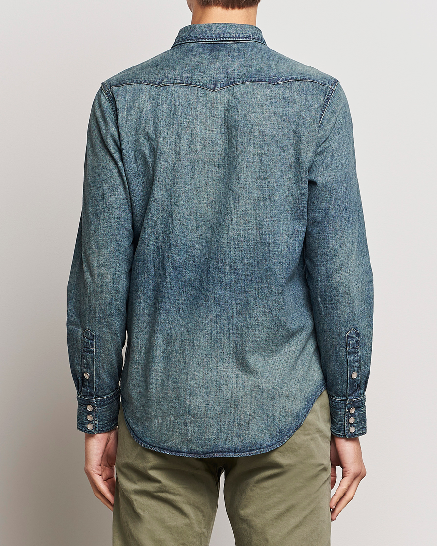 Mies | Kauluspaidat | RRL | Buffalo Western Shirt Dark Wash