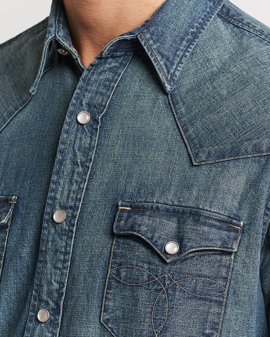 Mies | Kauluspaidat | RRL | Buffalo Western Shirt Dark Wash