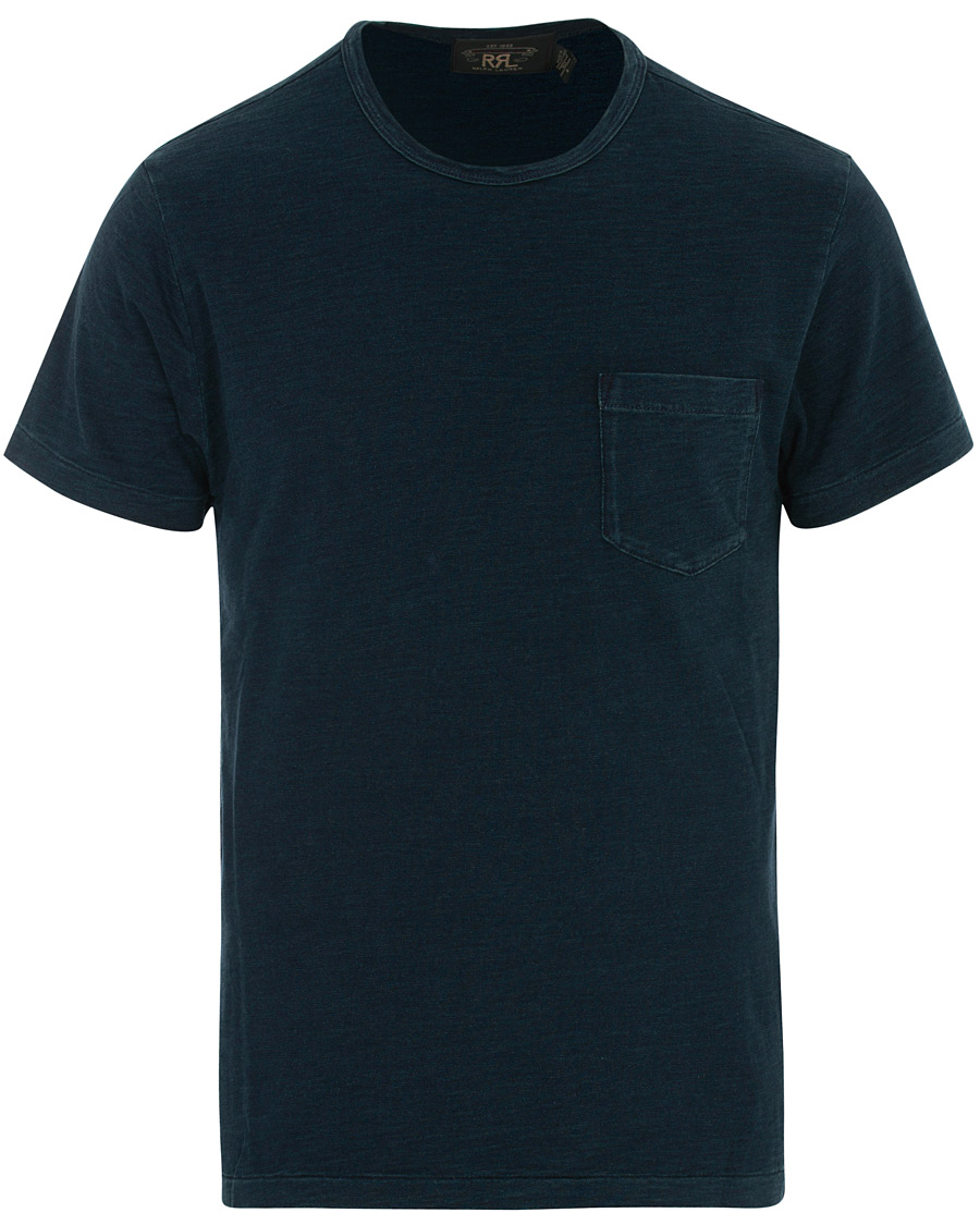 Mies | T-paidat | RRL | Standard Pocket Tee Rinsed Blue Indigo