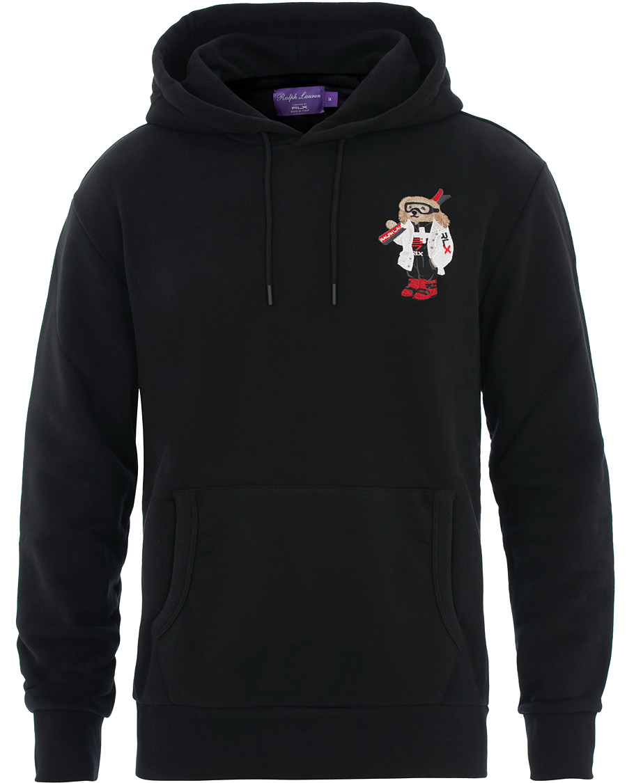 Mies | Puserot | Ralph Lauren Purple Label | Ski Bear Luxury Fleece Hoodie Black