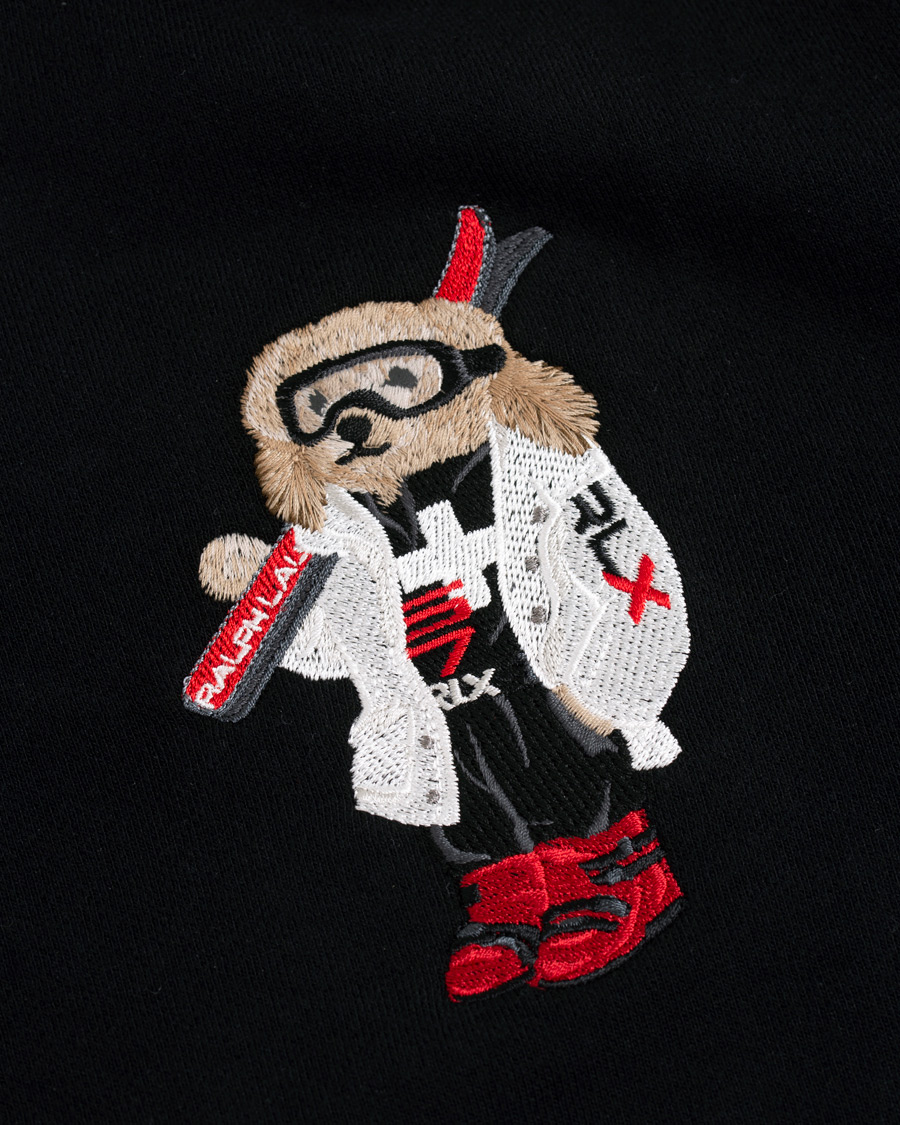 Mies | Puserot | Ralph Lauren Purple Label | Ski Bear Luxury Fleece Hoodie Black