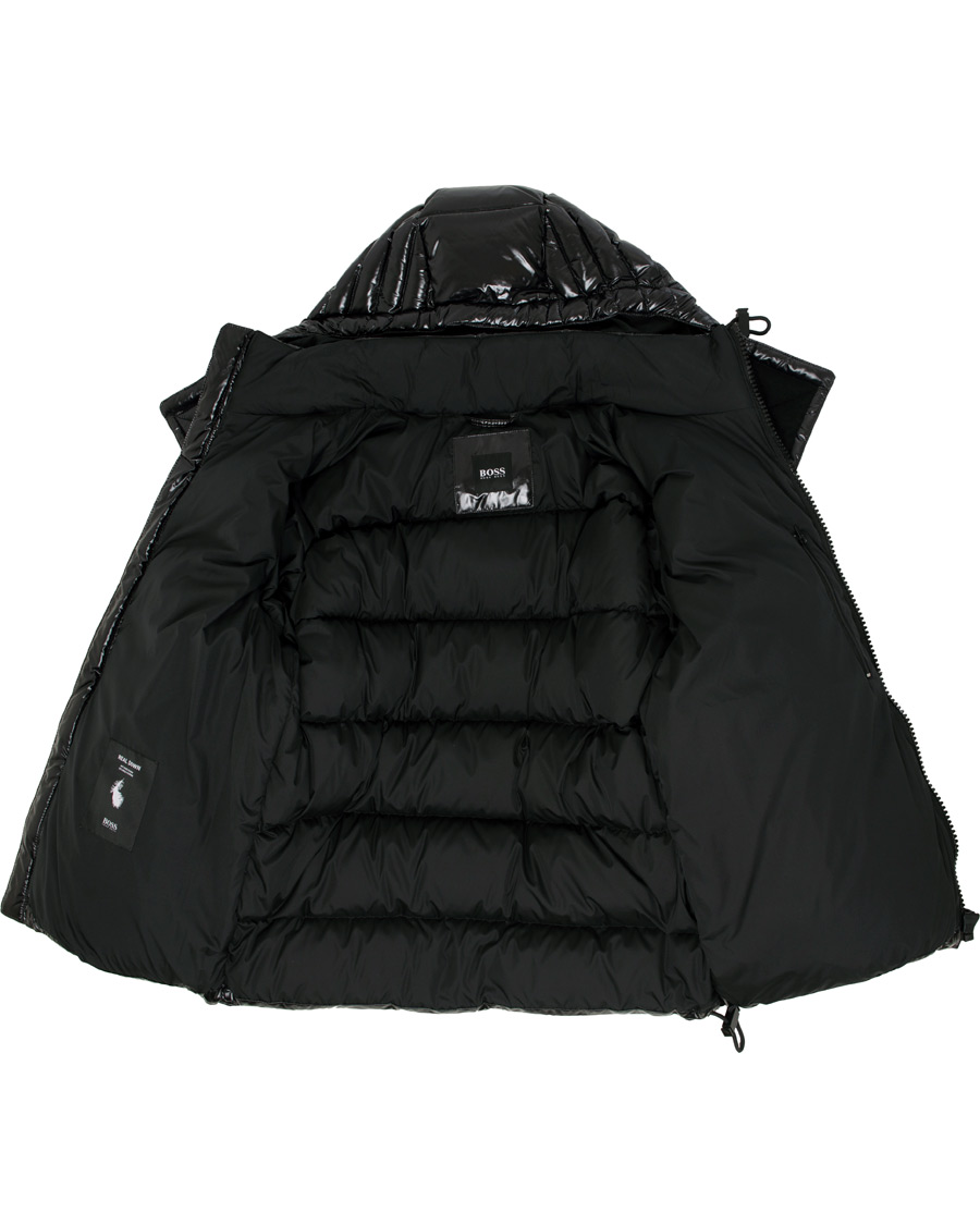 Mies | Takit | BOSS BLACK | BOSS Domar High Shine Hooded Jacket Black