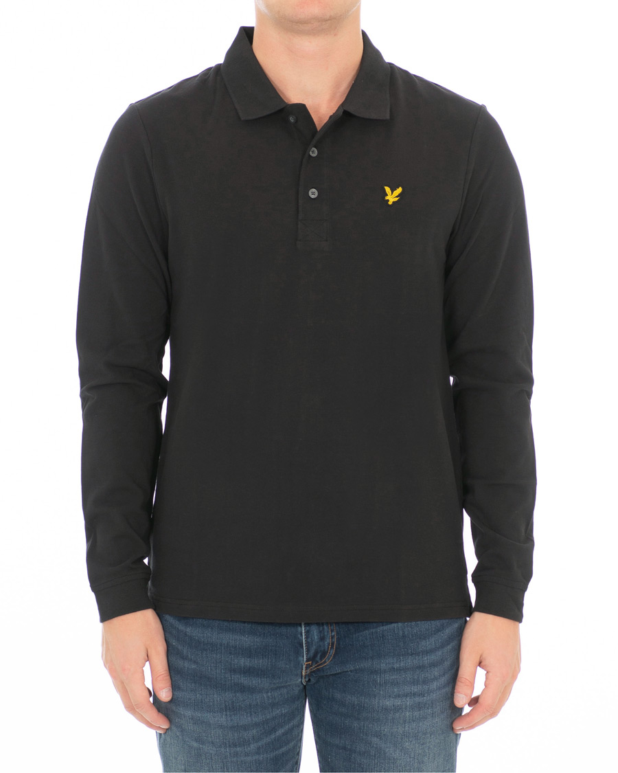 Mies | Puserot | Lyle & Scott | Long Sleeve Plain Polo True Black